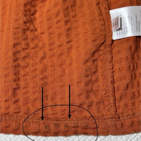 Urban Outfitters Orange Gingham Wrap Pleated Mini Skirt Women's Small-Petite - Picture 14 of 15